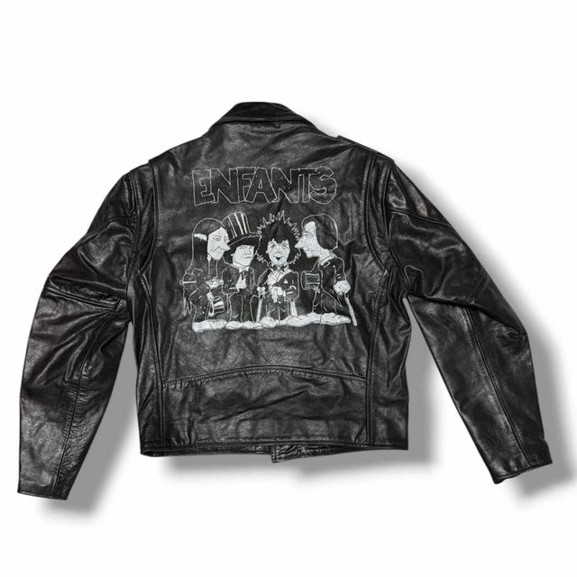 Enfants Riches Deprimes ERD Back Print Leather Double Jacket lea