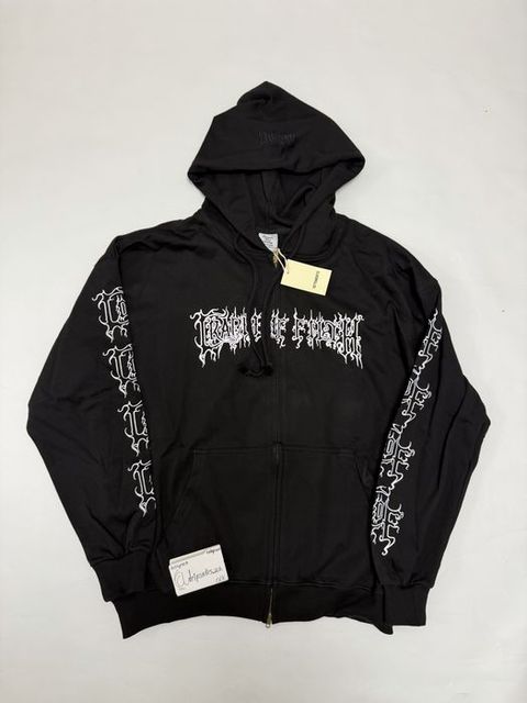 зип худи Vetements metalized zip black