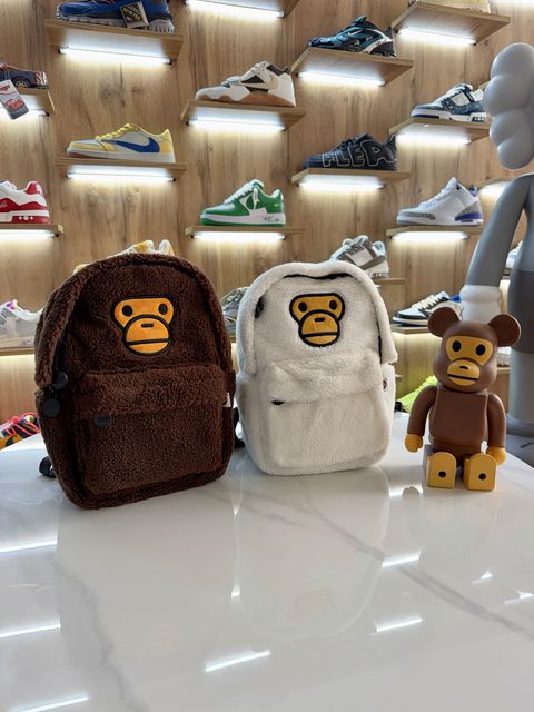 Рюкзак Baby Milo Bape Fleece Backpack A Bathing Ape Brown / Whit