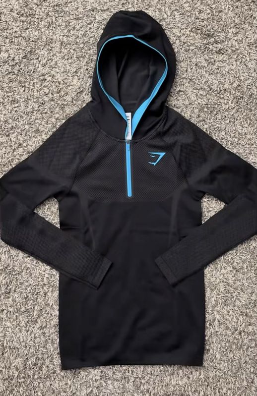 Рашгард Gymshark Onyx V1 Long Sleeve Hoodie