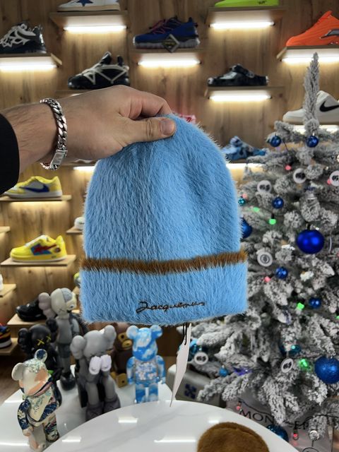 Шапка Jacquemus Mohair Hat Blue / Brown — zdjęcie 3