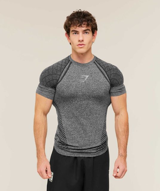 Лімітована Футболка Gymshark Devant Seamless Рашгард Джимшарк Ор