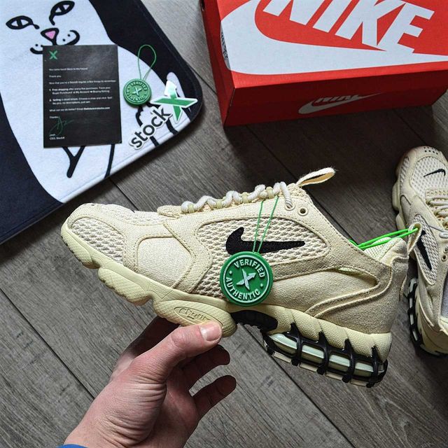 Кросівки Stussy X Nike Air Zoom Spiridon Cage 2 'Fossil Stone' Р