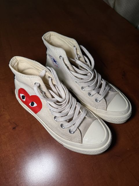 кеди play comme des garcons білі converse