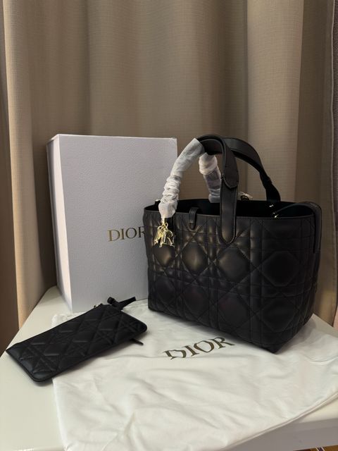 Сумка Dior Toujours Bag medium чорна шопер сумочка шкіряна діор