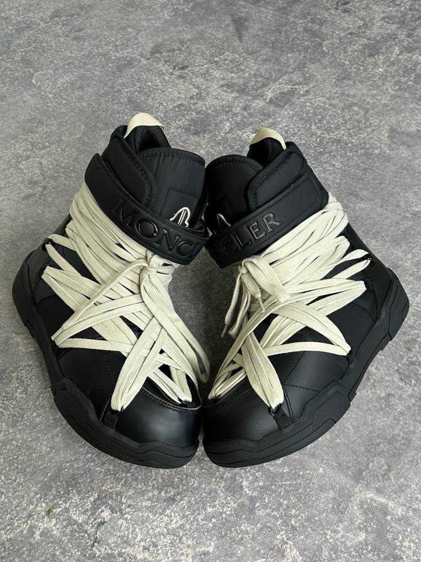 Rick Owens x Moncler AMBER LEATHER SNOW BOOTS - BLACK чоботи чорні