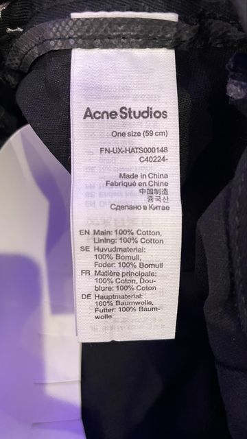 Acne Studios кепка — zdjęcie 4