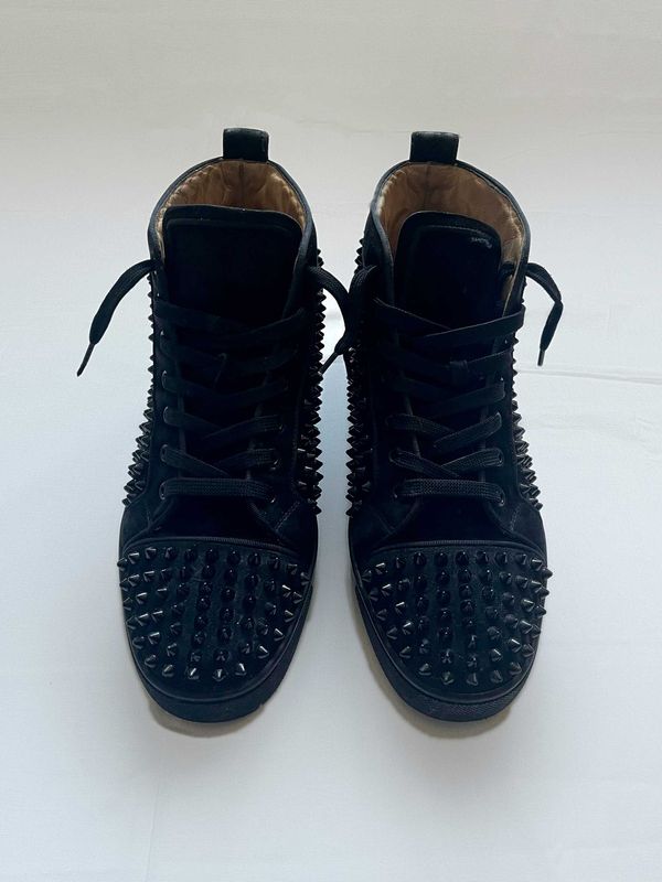 Кеды, кроссовки christian louboutin louis spikes black