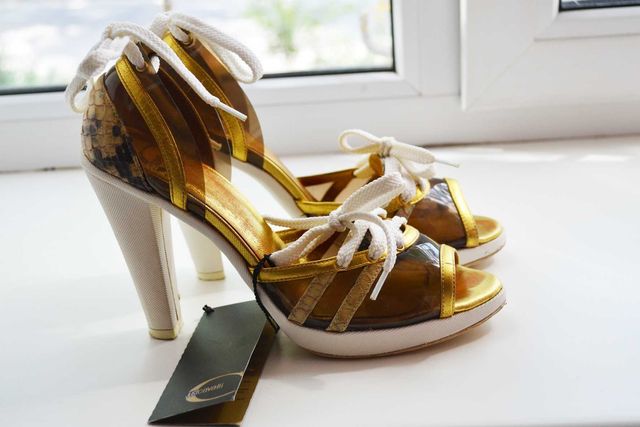Туфли Roberto Cavalli 36-37 со шнурками — zdjęcie 3