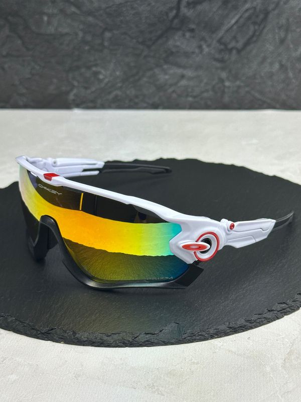 Сонцезахисні окуляри Oakley Jawbreaker OO9290 білі дзеркальні спортивні чоловічі