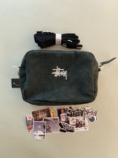 Сумка Stussy Canvas месенджер стуссі стусси +подарунок стікери S