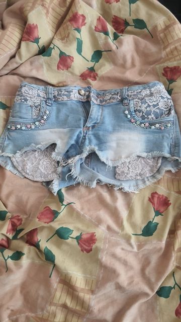 Шорти джинсові M y2k 2000s mcbling coquette juicy couture dc ed