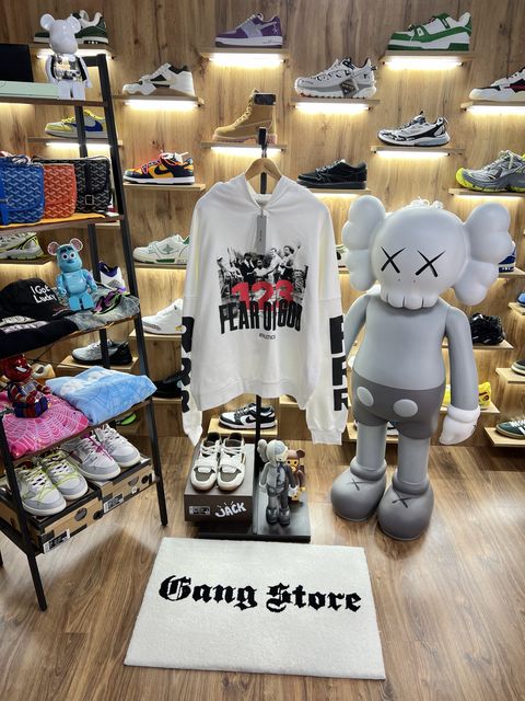 Худі Fear OF God x RRR123 Stop Running White