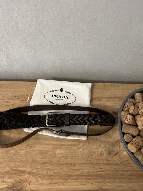 Prada ремінь чоловічий плетений