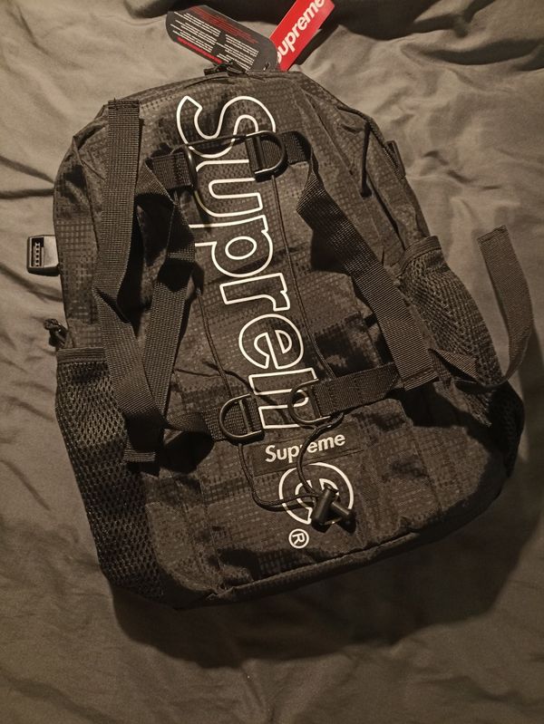 Supreme backpack black, рюкзак чорний