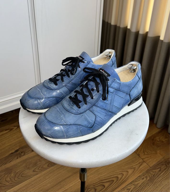 Кроссовки из крокодила Kiton Napoli