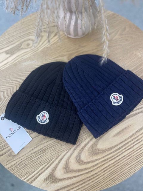 Moncler Мужская шапка с ребристой вязкой
