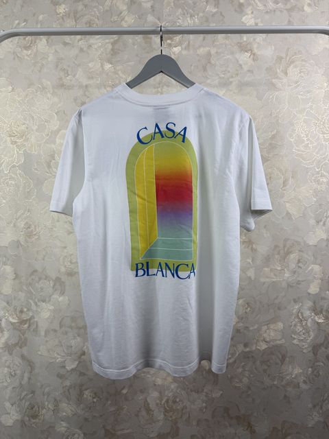 Casablanca L'Arche Classic White T-Shirt (M) — zdjęcie 3