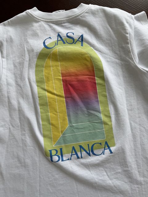 Casablanca L'Arche Classic White T-Shirt (M) — zdjęcie 5
