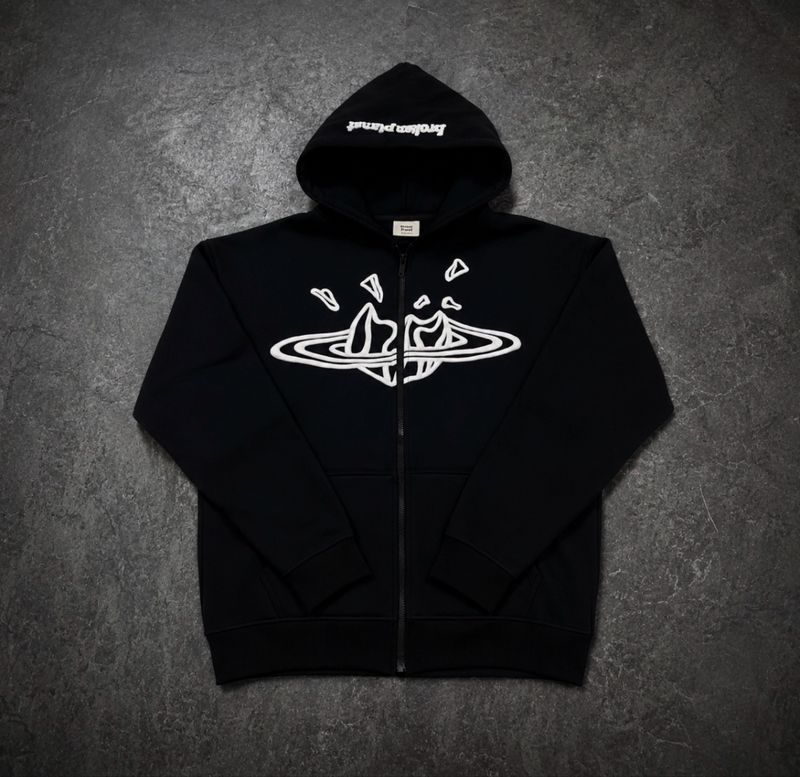 Зіп худі Broken Planet чорна кофта vivienne westwood