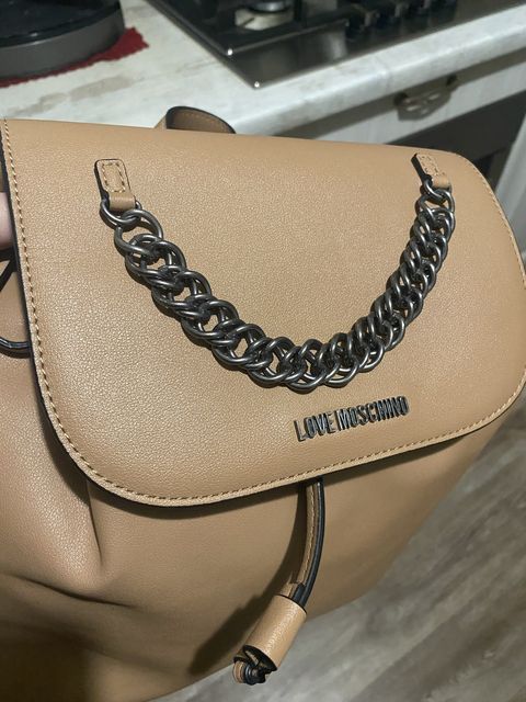 Рюкзак Moschino колір капучино