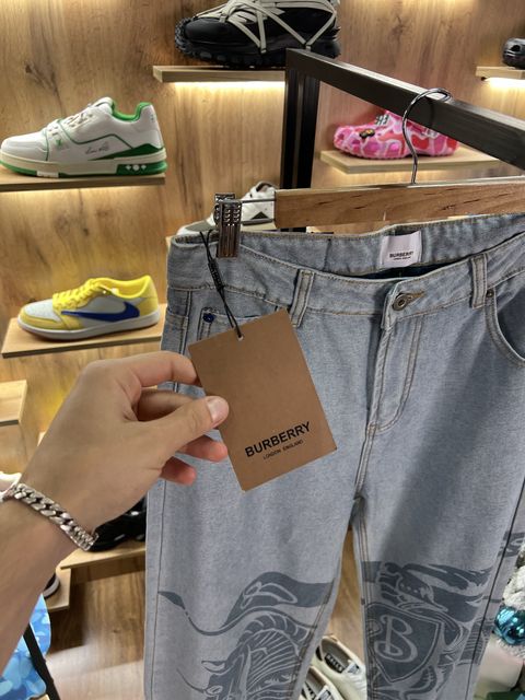 Джинси Burberry Baggy Ekd Jeans Oversized Blue — zdjęcie 4