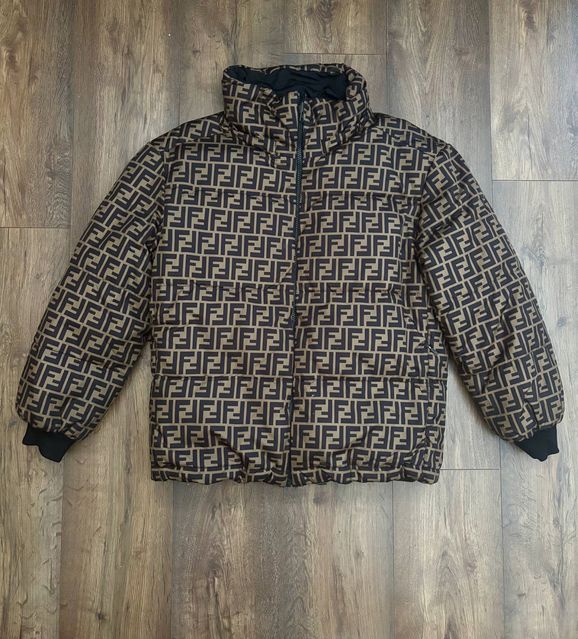 Пуховик Fendi Reversible FF Logo Puffer Jacket 2020 Orginal (кур