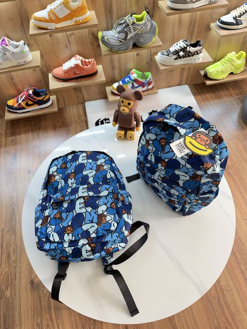 Рюкзак Baby Milo Bape A Bathing Ape Blue Logo Nylon