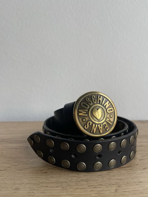 Вінтажний шкіряний ремінь Moschino