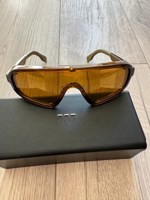 Fendi Vintage Shield Sunglasses Drip Drill Swag Rap Y2K Streetwear Vintage Archive Luxury