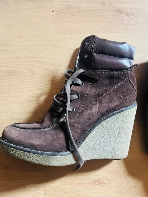 Moncler wedge boots