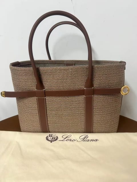 Loro Piana Ghiera Shopper Small Tote Bag