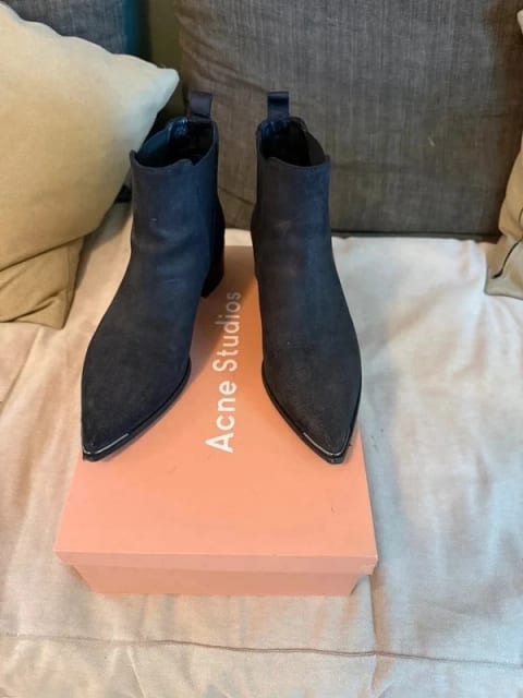 Acne Studios Jensen Suede boots – sort ruskind – str. 38 – Made in Italy