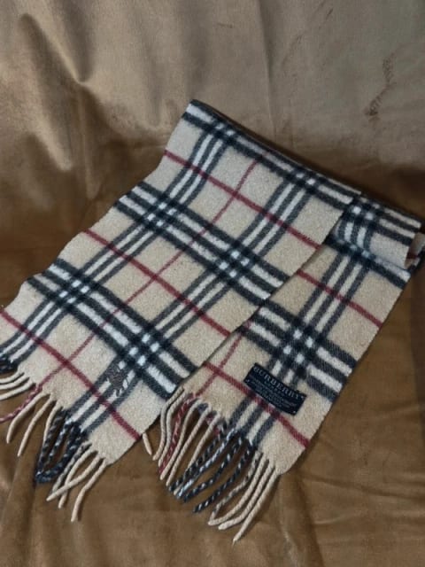 Szalik Burberry wełna + kaszmir