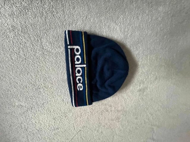 Palace Skateboards Striped Cuffed Beanie Navy / Multi