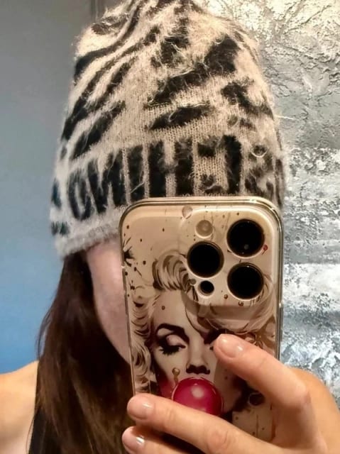 Czapka moher#wełna 🍁🍂Moschino