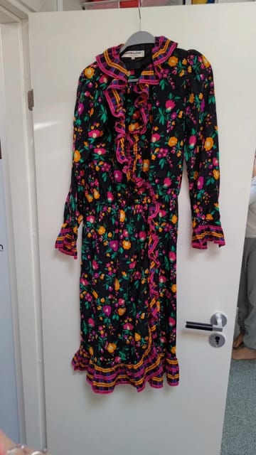 Saint Laurent 1979 Rive Gauche klänning i siden
