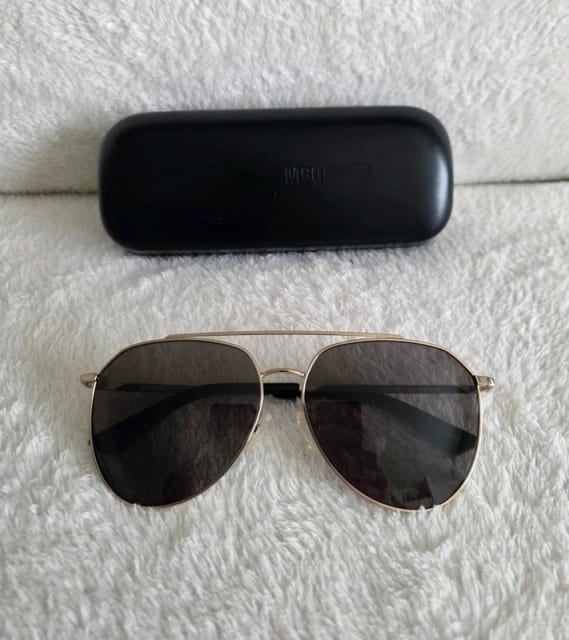 Alexander McQueen MQ0183SK sunglasses ladies oversized,  
 Blue Gradient Pilot Ladies Sunglasses