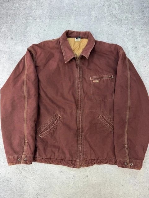 DIESEL brązowo bordowa ocieplana męska kurtka vintage z kołnierzem XXL