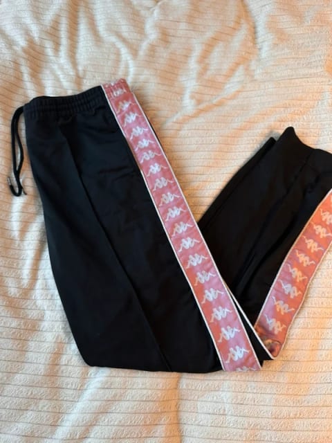 Kappa pink and black sweatpants