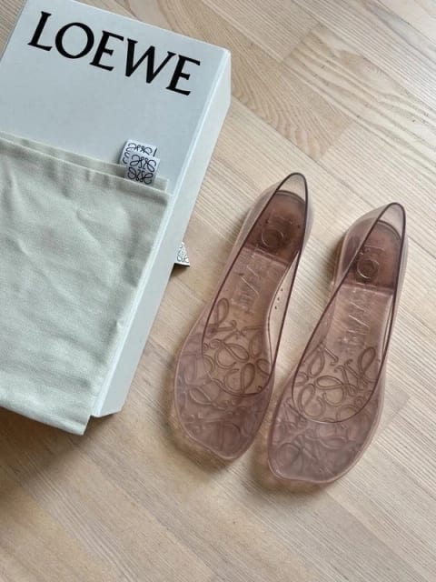 LOEWE Toy clear jelly ballet flats