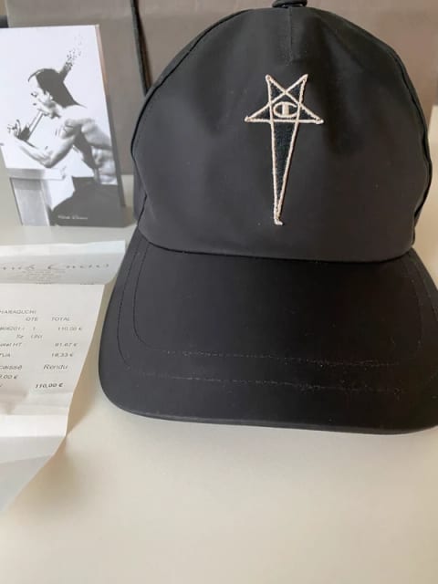 Rick Owens x Champion Black Cap