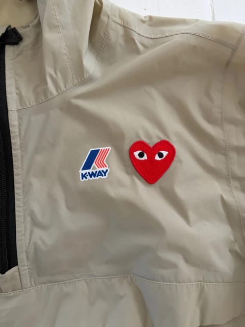 K-Way / Commes des garçon anorak, som ny, str S