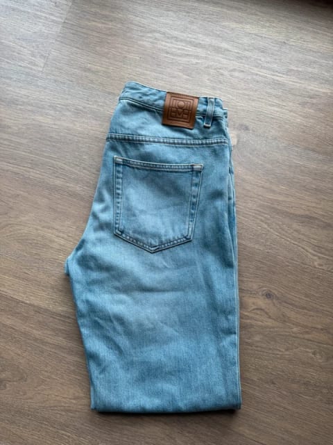 Toteme Straight Leg Light Wash Jeans W30 L32 Cropped Made in Italy