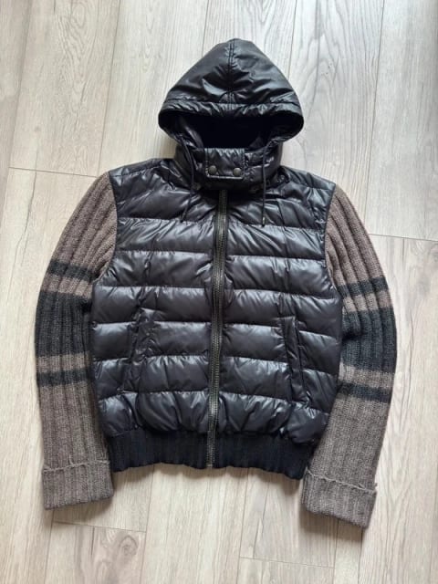 Dolce & Gabbana 2008 Knit Sleeve Puffer Jacket Drip Drill Swag Streetwear Archive Luxury Avant Guard