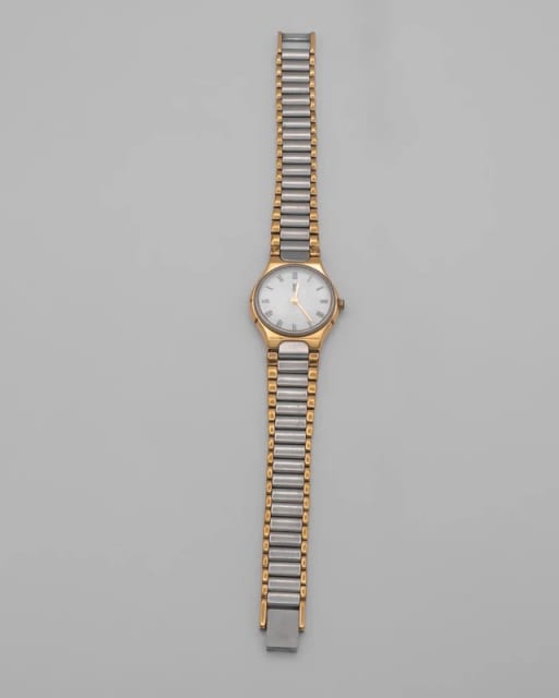 Zegarek Yves Saint Laurent – złoto-srebrna bransoleta, lata 80./90.