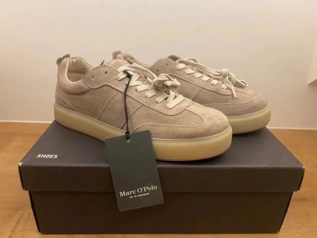 Marc O’Polo sneakersy zamszowe light taupe r.41 | pudełko