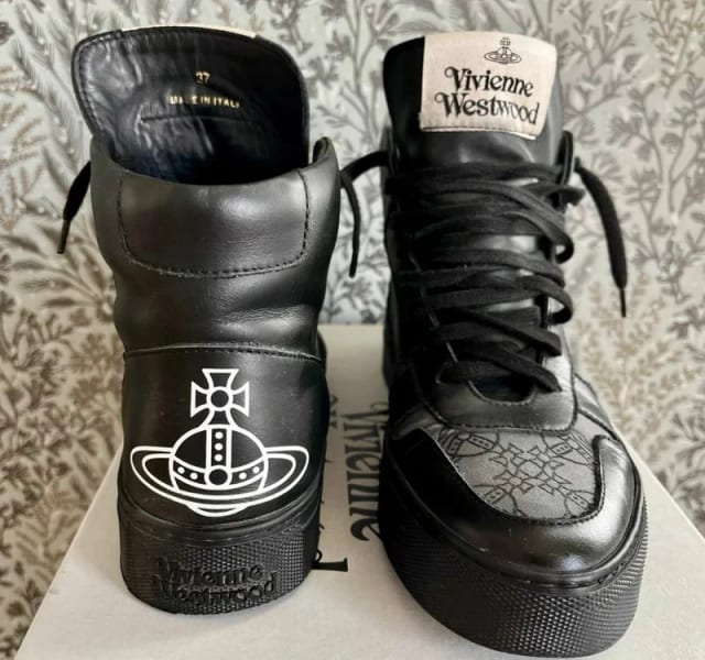 Vivienne Westwood black leather sneakers