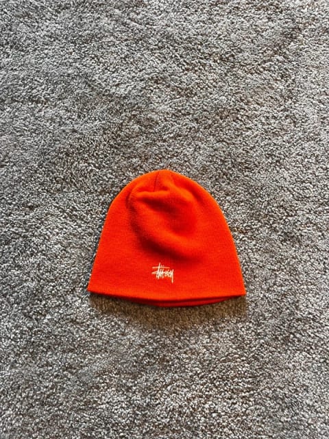 Stussy beanie czapka pomarańczowa