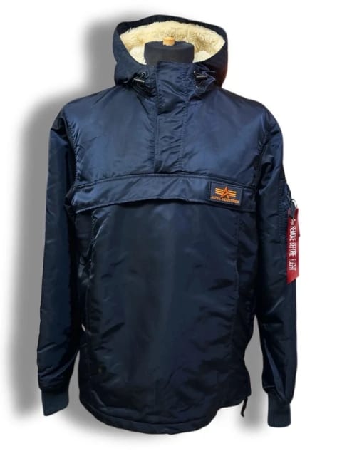 Alpha Industries HPO Anorak Kurtka Kangurka Granatowa Sherpa Military L